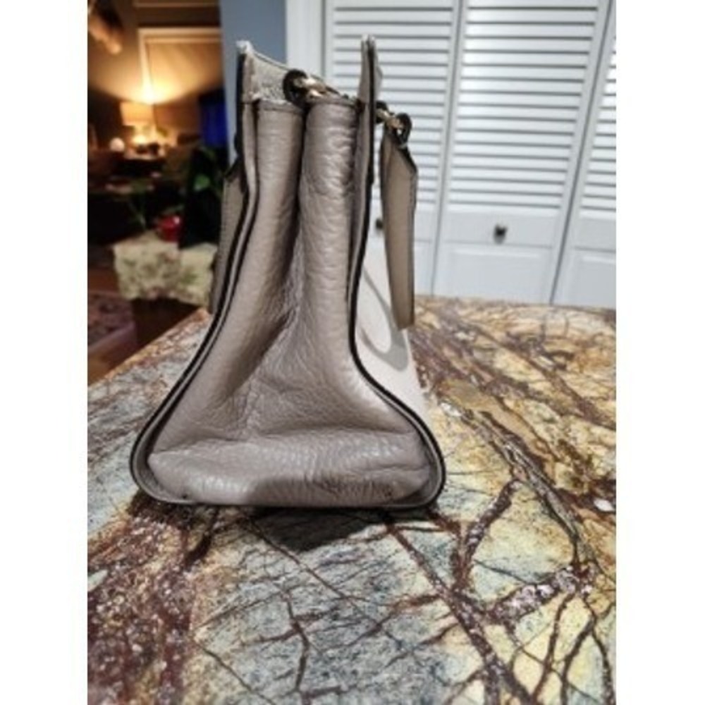 Kate Spade New York Perri Lane Handbag Pebble Leather Taupe Laser Cut Tote - Picture 5 of 10